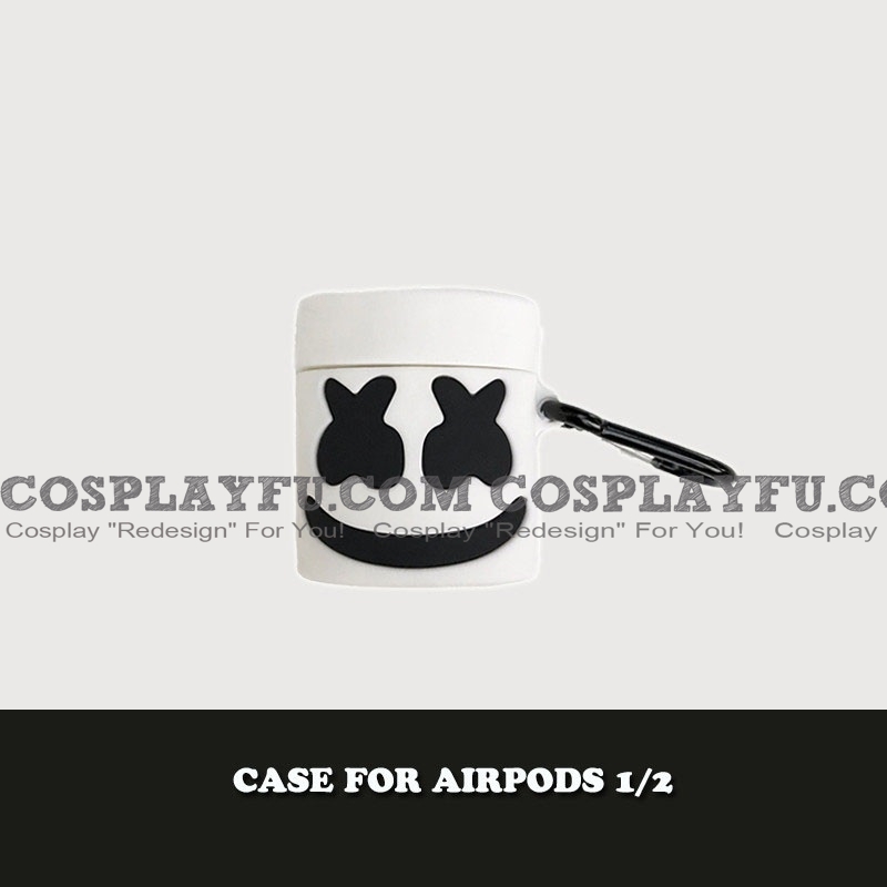 Cute Weiß Marshmello | Airpod Case | Silicone Case for Apple AirPods 1, 2, Pro Cosplay